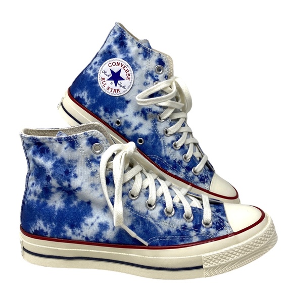 Converse Shoes - Converse Chuck Taylor High Canvas Blue Women Sneakers Custom 165814C-BLUE/WHITE